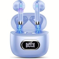 TEMU Wireless Earphones, Wireless 5.3 In Ear Earphones With 4 High- Microphones, 2024 Wireless Earphones, 42 Hour Playback Time, Enc Noise Cancelling Earphones, Led Display Screen For Android/ios