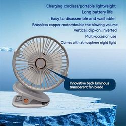 TEMU Abudodo Usb Rechargeable Clip-on/tabletop Fan, Silent Mini Portable Desk Fan With , Lithium Battery For Students, Office, Dorm, Travel - Ideal Birthday/valentine's Gift, Portable Fan