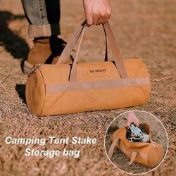 TEMU Outdoor Camping Tent Stake Storage Bag Tent Peg Tool Bag Waterproof Uk