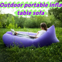 Outdoor Portable Lazy Inflatable Sofa, Water Beach, Grassland Park, Camping, Foldable Air Bed