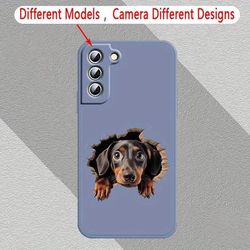 TEMU Cat Dog Art Fashion For Galaxy S24 S23 S22 S21 S20 S10 S10e Lite Plus Fe 5g Straight Edge Phone Case Cover Phone Case