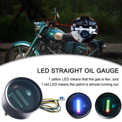 Jauge de carburant pour moto, 2 pouces, 12V, lumière LED bleue et verte, compteur de carburant pour voiture, jauge universelle, niveau numérique Y7J0