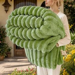 TEMU Soft And Comfortable Flannel Blanket, Modern Light , Machine Washable, Washable, Rabbit Fur, Suitable For All , Suitable For Outdoor Camping Use