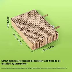 TEMU Natural Cardboard Bird Perch Stand & Toy For Parakeets, And Small Parrots - Chew Toy With Multiple Sizes , Bird Toys