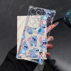 TEMU Stitch Cute 6 Phone Case Compatible With Galaxy S25 S24 S23 S22 S21 S20 Fe 4g 5g Shockproof Transparent Soft Back Cover