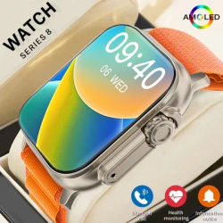 2025 T800 Ultra 2 montre intelligente hommes 49mm série 8 2.3 "AMOLED écran NFC boussole étanche pour Apple montre IWO Ultra 8 Smartwatch