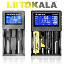 Liitokala Lii-PD4 Lii-PD2 18650 Battery Charger for 1.2V 3.7V NiMH 26650 21700 18350 18500 14500 AA AAA LiFePO4 Batteries