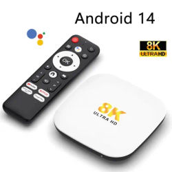 New H96 MAX M2 PLUS Smart TV Box Android 14.0 RK3528 Wifi6 BT5.4 8K Voice Remote Google Assistant Media Player Set Top Box