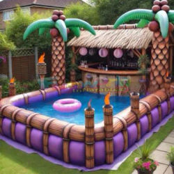 Commercial Portable Bounce House Family Outdoor Inflatable Floating Pool bar Swimming Water Pvc Play Family Bars for Adults