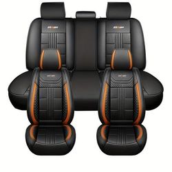 TEMU For Ford Ranger Car Seat Cushion Wear-resistant Pu Leather Full Coverage Seat For 5 Seats