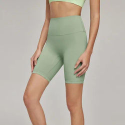 Sports Women's Shorts High Waisted Hip Lifting Tight Fitting Breathable Seamless Yoga Shorts Quick Drying Running Fitness Pants