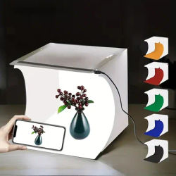 Photography LED Light Room Photo Studio Light Tent Soft Box Backdrops Photobox For DSLR Camera Phone, Portable Folding Lightbox