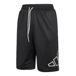 Adidas Big Logo Short Black Solid color Practice "Loose" Snug Sports basketball pants Men GT3018