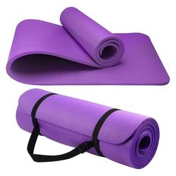 TEMU Yoga Mat Unisex Non-slip Thick Foam Fitness Exercise Mat (10mm) Lightweight Home Gym Workout Equipment For Yoga, Pilates, Stretching, Gymnastics Training & Camping (purple)