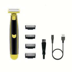 TEMU Men's Usb Rechargeable Electric Shaver - Sensitive Area Trimming And Bikini Hair Removal , Suitable For 11 Festivals