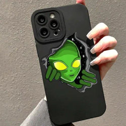 Phone Case For Weird alien graphic iPhone 16e 16 15 14 13 12 11 Mini Pro Max X XR XSMax 8 7 6 6S Plus Soft Silicone Back Cover