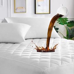 TEMU Quilted Waterproof Mattress Protector - Super Absorbent Mattress Protector - All Sizes Mattress Protector Fitted Sheet