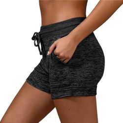 Women's Summer Elastic - Waist Solid Shorts Comfortable Fit with Sweatpants Charm Must - Haves for Yoga Gym Jogging