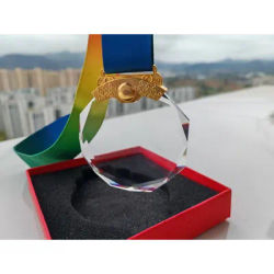 Customizable Unengraved Crystal Trophy - Blank Award Cup for Recognition, Company, Education, Sports Ceremony