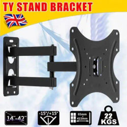 TV Wall Bracket Mount Tilt Swivel 14 32 34 37 38 40 42 Inch Flat LED LCD Monitor