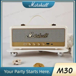 Marshall M30 haut-parleur Bluetooth sans fil rétro, caisson de basses stéréo HIFI pour la maison extérieure IP67 haut-parleur étanche et anti-poussière