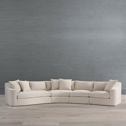 Romi Modular Seating Collection - Armless Chair, Dew Ethereal Foliage - Frontgate