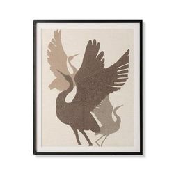 Crane Textile Beaded Wall Art - Frontgate