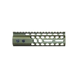 Guntec USA Air Lite Series Honeycomb M-LOK Free Floating Handguard w/ Monolithic Top Rail 7in Anodized Green GT-7HC-AL-MLK-GREEN