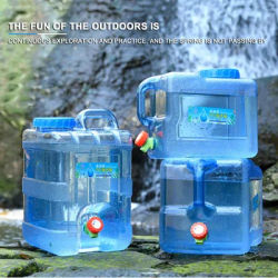 7.5/10/15L Outdoor Water Bucket with Faucet Portable Driving Wateater Bucket Portable Tank Container Emergency Camping Picnic