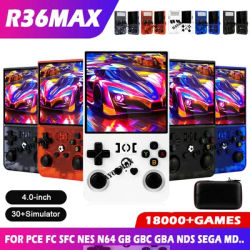 64G 128G R36MAX 4" IPS HD Screen Handheld Game Players Open Source Console R36 MAX Retro Pocket Video Player Up to 20000+ Games