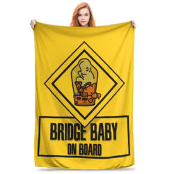 Bridge Baby a bordo Coperta di lana Death Stranding Coperta creativa per divano letto Divano 125 * 100 cm Pezzo di tappeto,