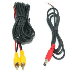 Câble vidéo RCA avec ligne électrique, 6-20 M, pour caméra de recul, moniteur de voiture, déclencheur DVD en option