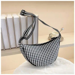 Casual Plaid Hobos Shoulder Bags for Women Large Capacity Commuter Ladies Phone Messenger Bag Summer Travel Girls Handbags Purse