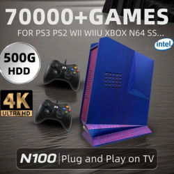 G3 Retro Game Box 99999+GAME 500G HDD For PS2 PS3 WIIU WII SS GAMECUBE Sega Saturn Intel Windows 11 And Batocera