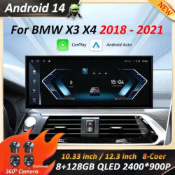 for BMW X3 X4 2018 - 2021 EVO System Android 14 Car Video Multimedia Player GPS Navigation WiFi BT Touch Screen Auto Tools