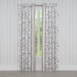 Chelsea Grey 84 Inch Window Panel Pair by Royal Court in Gray (Size ONE SIZE)