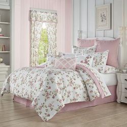 Rosemary 4 Piece Comforter Set by Royal Court in Rose (Size QUEEN)