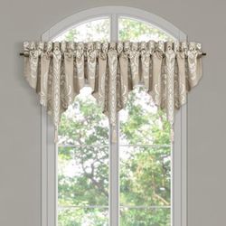 Potenza Sand Window Ascot Valance by Royal Court in Sand (Size ONE SIZE)