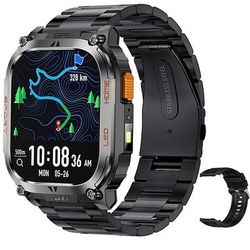 Nuovo orologio intelligente da uomo con GPS e tracciamento IP68 impermeabile 2.01 IPS, display sempre aggiornato, bussola, frequenza cardiaca, batteria da 630 mAh, chiamata Bluetooth, smartwatch da