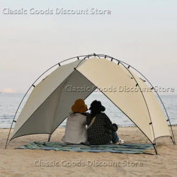 Lightweight 2–4 Person Camping Tent for Beach Park Waterproof Sun Shelter Shade Canopy Awning for Outdoor Fishing Family Arch 4