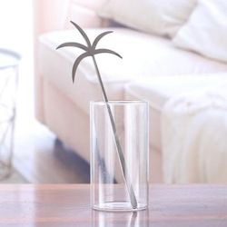 Tropical Palm Trees,'6 Modern Stainless Steel Drink Stirrers with Palm Tree Motif'