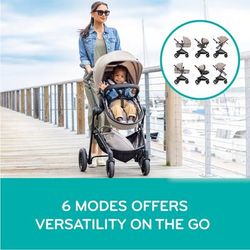 Evenflo Pivot Modular Travel System with LiteMax Infant Car Seat - Casual Gray