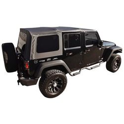 RT Off-Road Soft Top Heavy Duty SailCloth Black Without Frame (Requires Factory Frame) Replacement, RT10635T