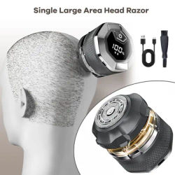 Electric Shaver for Man Powerful Single Head Hair Cutting Machine Wet Dry Head Shaver for Bald Rechargeable Bald Beard Trimmer