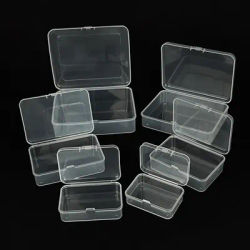 20Pcs Clear Plastic Storage Box Dust-proof Jewelry Ornament Cosmetics Candy Transparent Organizer Multifunctional Portable Boxes