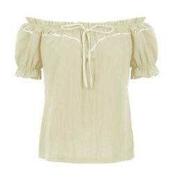 Retrò Vintage Medievale Rinascimento Blusa / Camicia Manica a Palloncino Vichingo Cavaliere Celtico Elfico Tinta unica Costume Per donna Celtico Fantasia Mascherata Vacanza Casual Quotidiano LARP