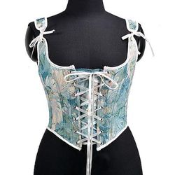 Retrò Vintage Medievale Rinascimento Corsetto Gilet Bustino Costume Per donna Celtico Fantasia Halloween Carnevale Mascherata Feste Casual Quotidiano LARP Adulti Corsetto