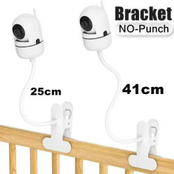 Support de caméra Flexible portable, support de caméra pour moniteur de bébé, moniteur de Webcam, Base de support pliable sans poinçon avec Clip