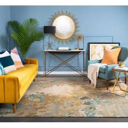 Wellington 20" Square Modern Dark Blue/Navy Throw Pillow - Boutique Rugs