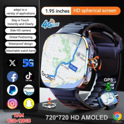 5G/4G Full Network Smart Watch 720*720 AMOLED HD Schermo 8GB + 128GB RAM Videochiamata 900W Fotocamera GPS WIFI Google Smartwatch 2100 mAh
